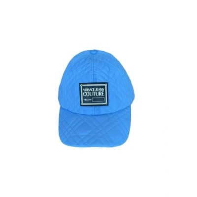 Image of VERSACE JEANS COUTURE Light Blue Quilted Baseball Cap, blue, One Size Fits All
