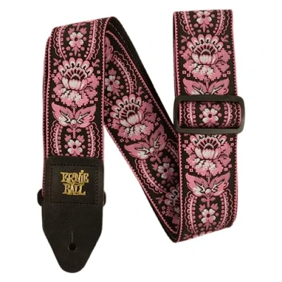 Image of Ernie Ball Pink Orleans Jacquard Guitar Strap