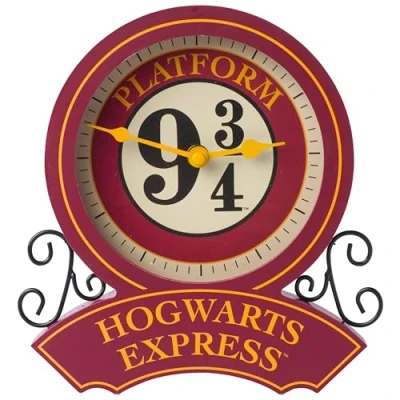 Image of Silver Buffalo Harry Potter Hogwarts Express Platform 9 3/4 Desk Clock