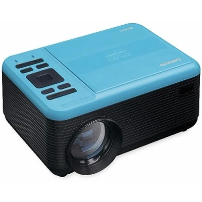 Image of Lenco LPJ 500 Bluetooth Projector Mini DVD Player 2800 Lumen 30,000 Hours Life Full HD 5.0 2 x HDMI USB SD Port AV in VGA Blue