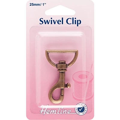 Image of Hemline Swivel Clip Fasteners Bronze each