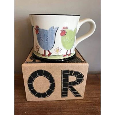 Image of Moorland Pottery Chicken Run Mug Gift Boxed