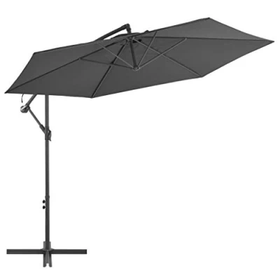 Image of vidaXL Cantilever Umbrella with Aluminium Pole 300cm Anthracite Patio Parasol