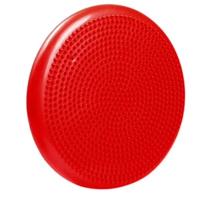 Image of eBoutik Non Slip Body Fitness Gym Balance Board Get Fit Round Training Wobble Cushion Lumbar Support, Lower Back Pain Relief, Core Strength, Stability, Rehabilitation Physio (Red)