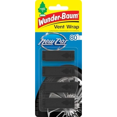 Image of Little Trees Arbre Magique Vent Wrap Invisible New Car Perfumed Air Freshener Super Long Lasting Scent for Car, Home, Office, etc, Black