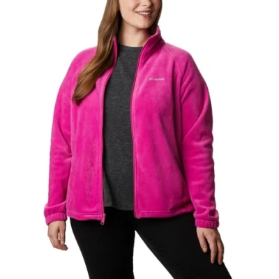 Image of Columbia Women&#039;s Benton Springs Full Zip Fleece Jacket, Fuchsia, 3X