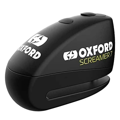 Image of Oxford Screamer7 Alarm Disc Lock Black LK289 For Motorcycle Motorbike Secutiry
