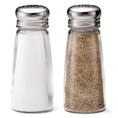 Image of Tablecraft Round Salt and Pepper Shakers Set of 2 132S&amp;P Glass