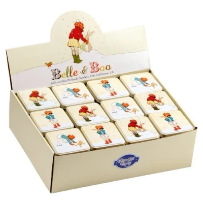 Image of Belle &amp; Boo Square Trinket/Treat Tin Perfect Stocking Filler Tying A Scarf On