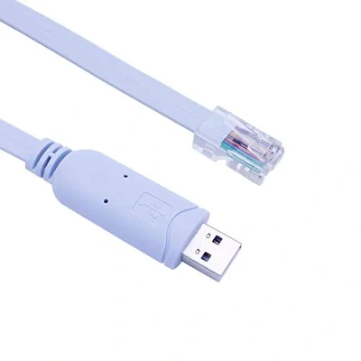 Image of baolongking Cisco Console Cable FTDI USB to RJ45 Adapter 2.0 RS232 Wire for Windows 7/8/10/Vista/XP, MAC, Linux (1.8m/6 Ft,Blue)