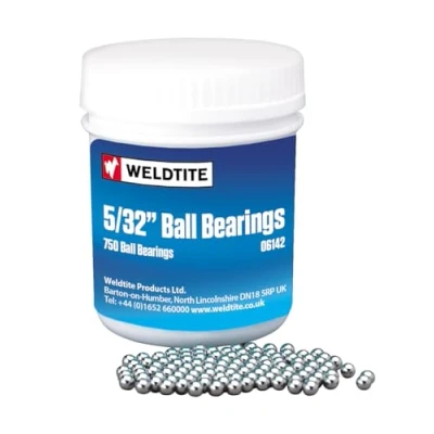 Image of Weldtite 5/32 inch British Made Case Hardened Ball Bearings, Silver, 750 Pieces
