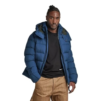 Image of G STAR RAW Men&#039;s Whistler Padded Hooded Jacket, blue (rank D20100 D199 868), S