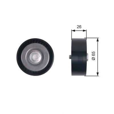 Image of 55562865 Idler Pulley GATES T36414 PowerGrip VAUXHALL: Insignia Mk1, Astra Mk6, ZAFIRA Mk3