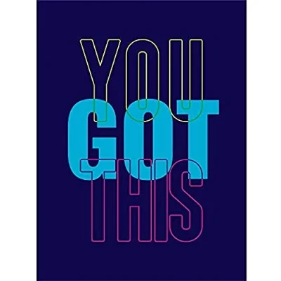 Image of Wee Blue Coo Positivity You Got This Typography Wall Art Print