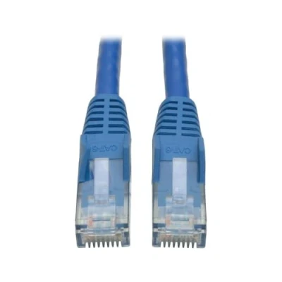 Image of Eaton Cat6 Gigabit Snagless Molded UTP Patch Ethernet Cable, RJ45 Male to Blue, 3 Feet / 0.9 Meters (N201 003 BL)