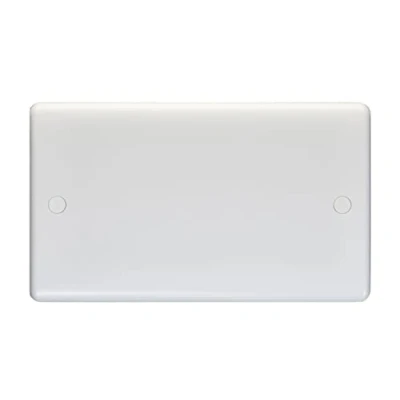 Image of Eurolite Enhance White Plastic 2 Gang Blank plate