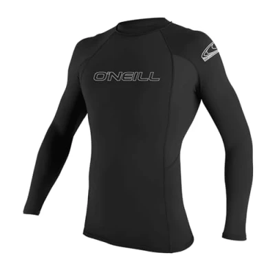 Image of O&#039;Neill Wetsuits Men&#039;s Basic Skins Long Sleeve Rash Guard Black, L