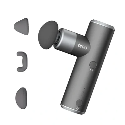 Image of Breo S1 Massage Gun Deep Tissue, 0.19kg and 4 Stage Mini with Heads, Ultra Quiet Mini, Super Battery Life Gun, USB C