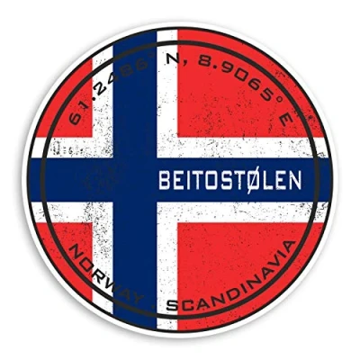 Image of 2 x 10cm Beitostolen Vinyl Stickers Norway Flag Sticker Laptop Luggage #20214 (10cm Wide)