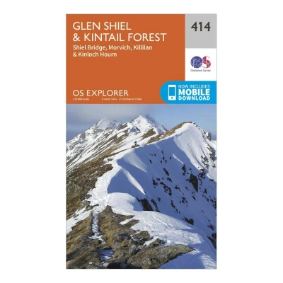 Image of Explorer 414 Glan Shiel &amp; Kintail Forest Map With Digital Version
