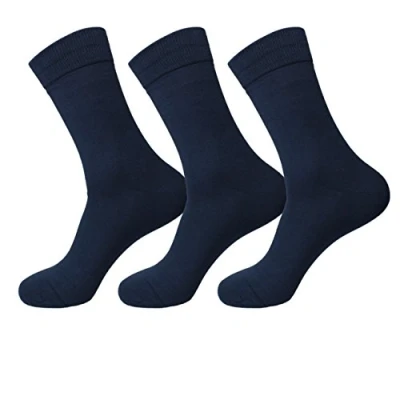 Image of Jasmine Silk 3 Pairs Supersoft Mens Bamboo Socks Thermal Sock 7 11 (Navy)