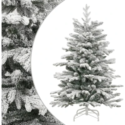 Image of vidaXL Artificial Hinged Christmas Tree with Flocked Snow 240 cm