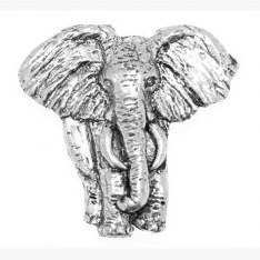 Image of Elephant Pin Badge Brooch Gift, Supplied in Organza Bag