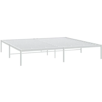 Image of vidaXL Metal Bed Frame without Mattress White 200x200cm