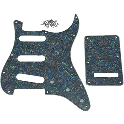 Image of Dopro 11 Hole Strat SSS Pickguard ST Back Plate Trem Cover for USA/Mexican FD Abalone Pearl