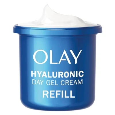 Image of Olay Hyaluronic Acid Face Moisturiser Day Gel Cream REFILL, Skincare with Niacinamide 99% Purity and Vitamin B5. Hydrating Skin Care: Plumps, Smooths, Hydrates, 50ml