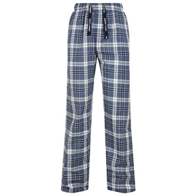 Image of Tokyo Laundry Men&#039;s Summon 100% Cotton Checked Lounge Pants Medieval Blue L