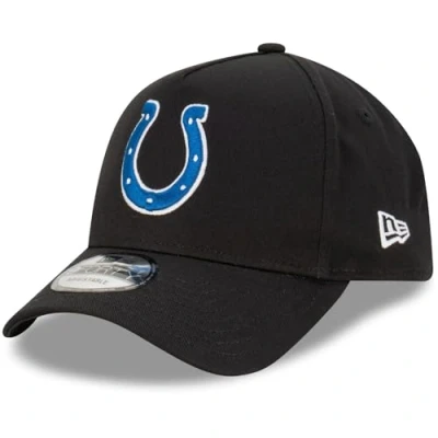 Image of New Era Indianapolis Colts NFL Evergreen Black 9Forty Adjustable A Frame Cap