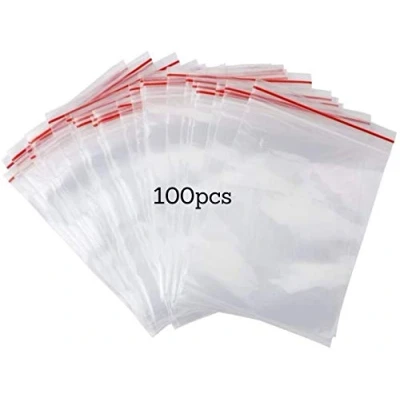 Image of Resealable Clear Plastic Bags Thick and Durable Zip Lock Closure Cookie (3,9&quot;x9,8&quot;, 10x20cm) x 100