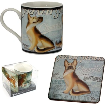 Image of German Shepherd 8304 Mug &amp; Coaster Set My Pedigree Pals By Arora Design