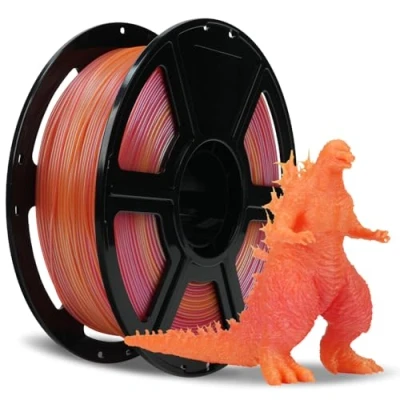 Image of FLASHFORGE Chameleon Gradient Rapid PLA Filament Yellow &amp; Pink, High Flow Speedy 1.75mm Max 500mm/s Fast Printing, Displays Shimmering Effects from Various Angles and Light
