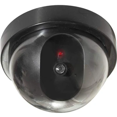 Image of ShaniTech Pack of 2 Dummy Dome CCTV Security Camera with Flashing LED Indoor Outdoor Fake