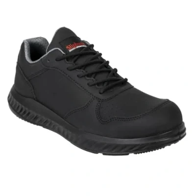Image of Slipbuster Footwear Recycled Micro Fibre Trainers Matte Black 38