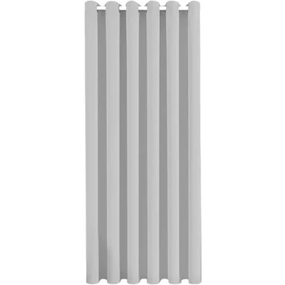 Image of Oxford Homeware Blackout Eyelet Curtains for Living Room 66x84 Inch Thermal Insulated Light Grey Ring Top Curtain 1 Panel with Tie Back
