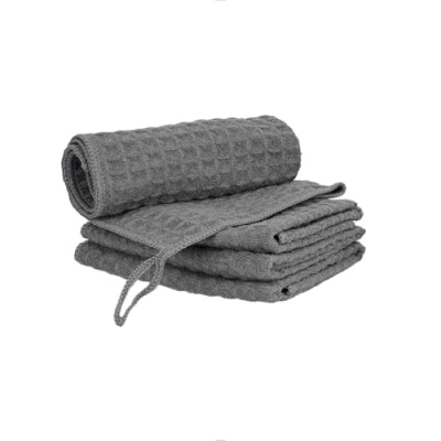 Image of watchget Microfiber Cleaning Cloth,Barista Micro Cloth 4 Pack Barista Towels Espresso Towel Machine Cloths, Steam Wand Cloth, Kitchen Waffle Weave Dark Grey(12&quot;x12&quot;)