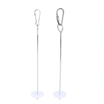Image of 2PCS Parrot Hanging Feeder, Pet Bird Cage Feeder Toys Stainless Steel Food Holder for Cockatiel Budgie Parakeet
