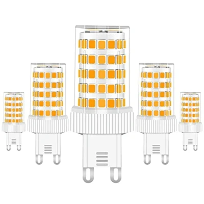 Image of RANBOO G9 LED Bulbs 10W, 80W Halogen Bulb Equivalent, 800 Lumen, Warm White 3000K, 360Beam Angle, AC 220 240V, Non Dimmable, Mini G9, No Flicker, 5 Pack