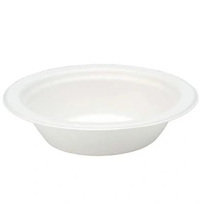 Image of Dispo Bagasse Round Bowls 12oz Sleeve of 125 Deep Sugarcane Compostable