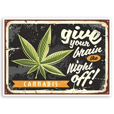 Image of 2 x 10cm Funny Weed Vinyl Stickers Joke Cannabis Marijuana Fun Sticker #34111 (10cm Wide)
