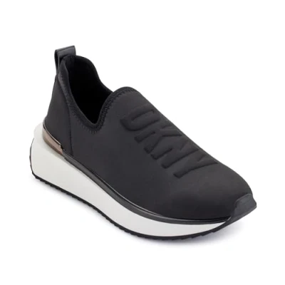 Image of DKNY Women&#039;s Alona Slip On Sneakers, Black, 4 UK