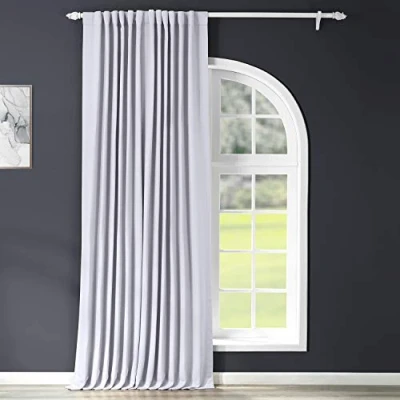 Image of HPD Half Price Drapes Extra Wide Room Darkening Curtains for Bedroom &amp; Living 100 X 108 (1 Panel), BOCH 144105 DW, Fog Grey