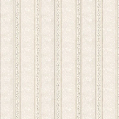 Image of MyTinyWorld Pack of 5 Dolls House Ornate Pale Beige And Grey Striped Wallpaper Sheets