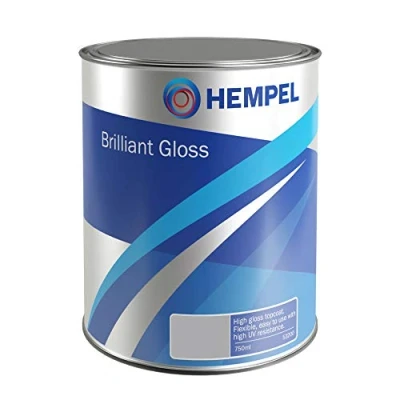 Image of Hempel Brilliant Gloss Town Grey 750ml Boat Paint Topcoat