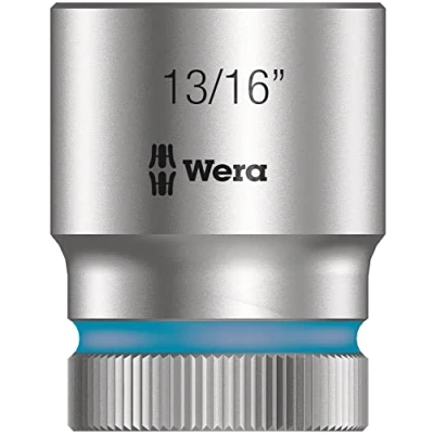 Image of Wera 05003627001 13/16 Inch 8790 HMC Zyklop Socket with Hexagon Drive Silver