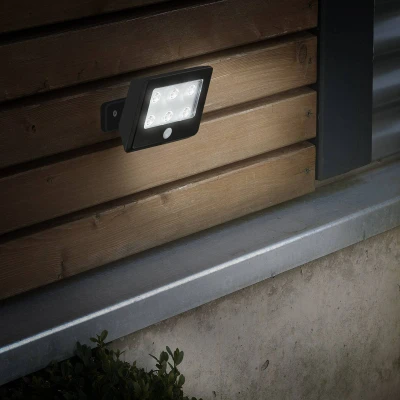 Image of Briloner Leuchten LED Outdoor Light with Motion Sensor, Tilting IP54, Wall Waterproof, Outdoor, Black, 2276 065