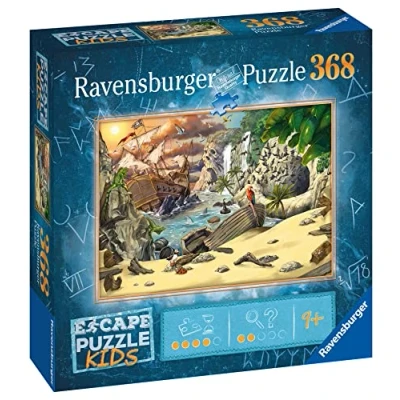 Image of Ravensburger Pirate&#039;s Peril Escape Room Mystery Challenge Jigsaw Puzzle for Kids and Adults Age 9 Years Up 368 Pieces